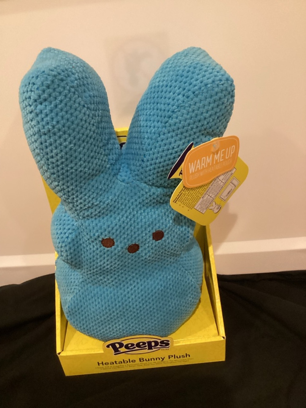Peeps Blue Heatable Bunny Plush - Brand New. Microwavable Cozy Toy